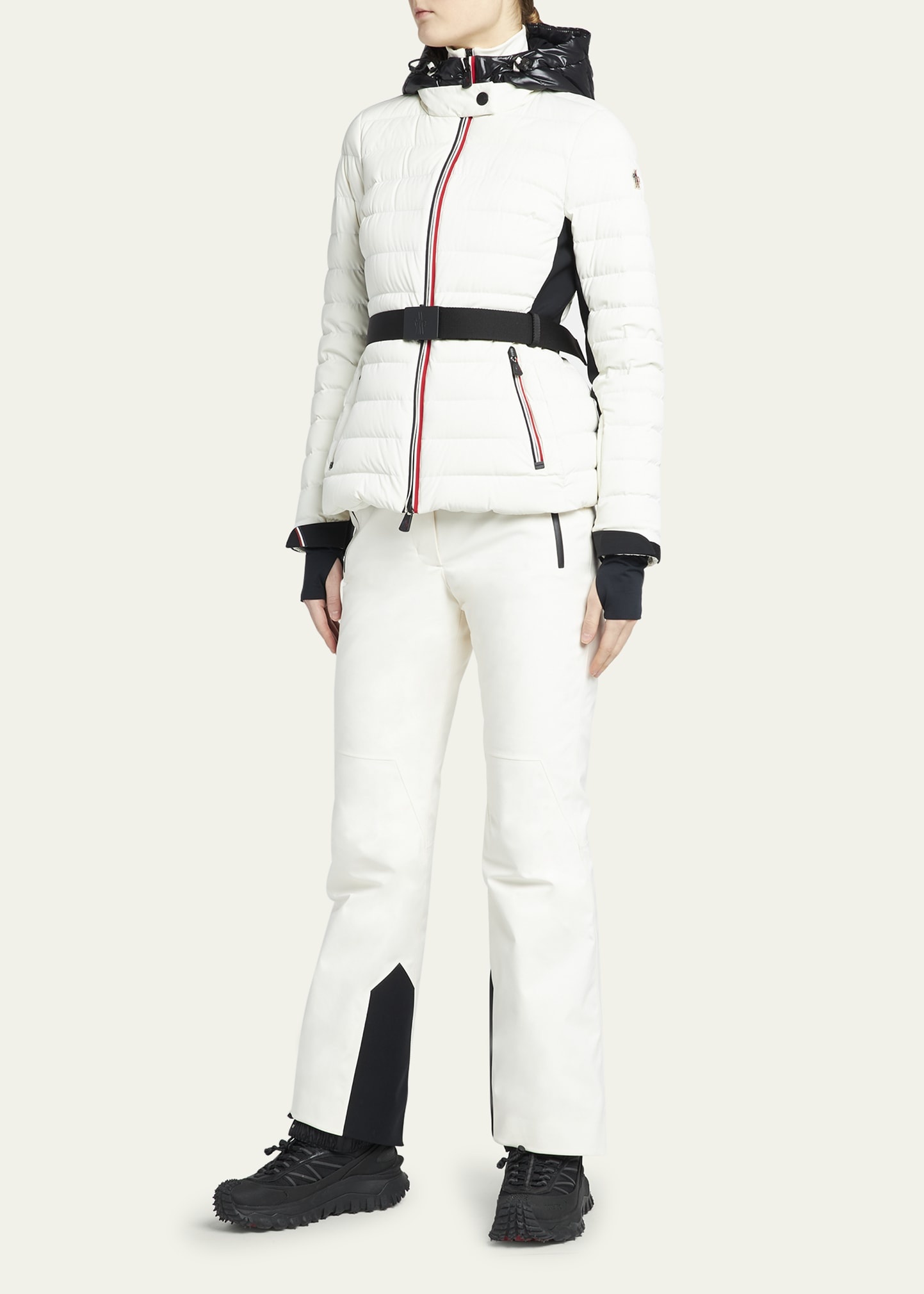 Bruche Contrast Belted Puffer Jacket - 2