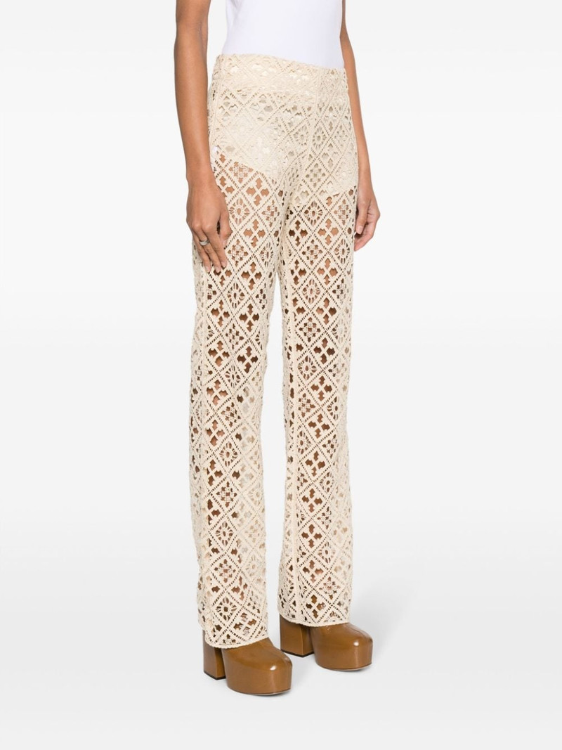 cotton-blend lace trousers 3