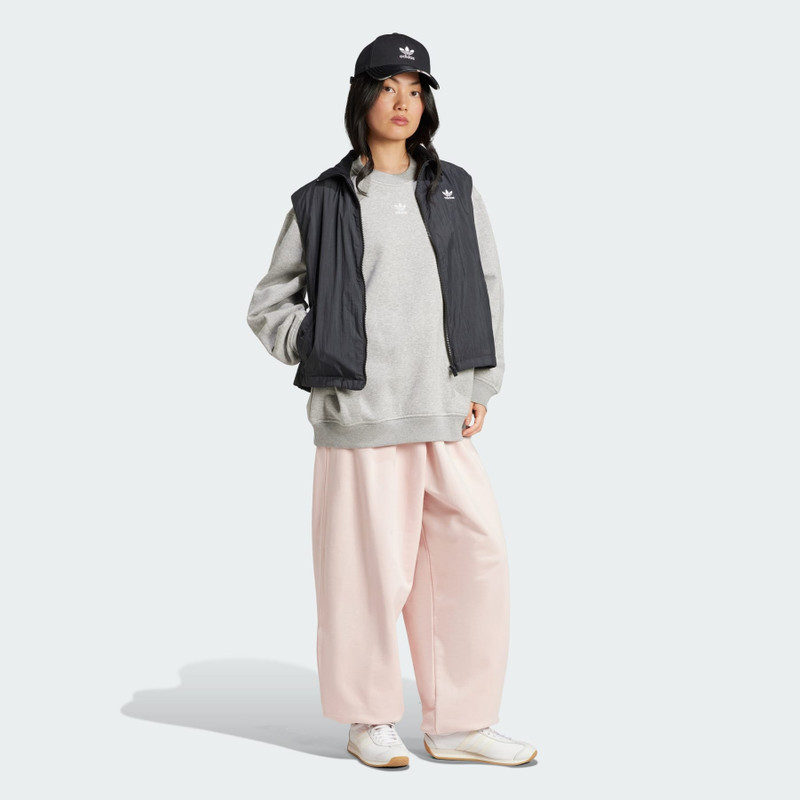 Essentials Fleece Long Oversized Crew Sweatshirt 4