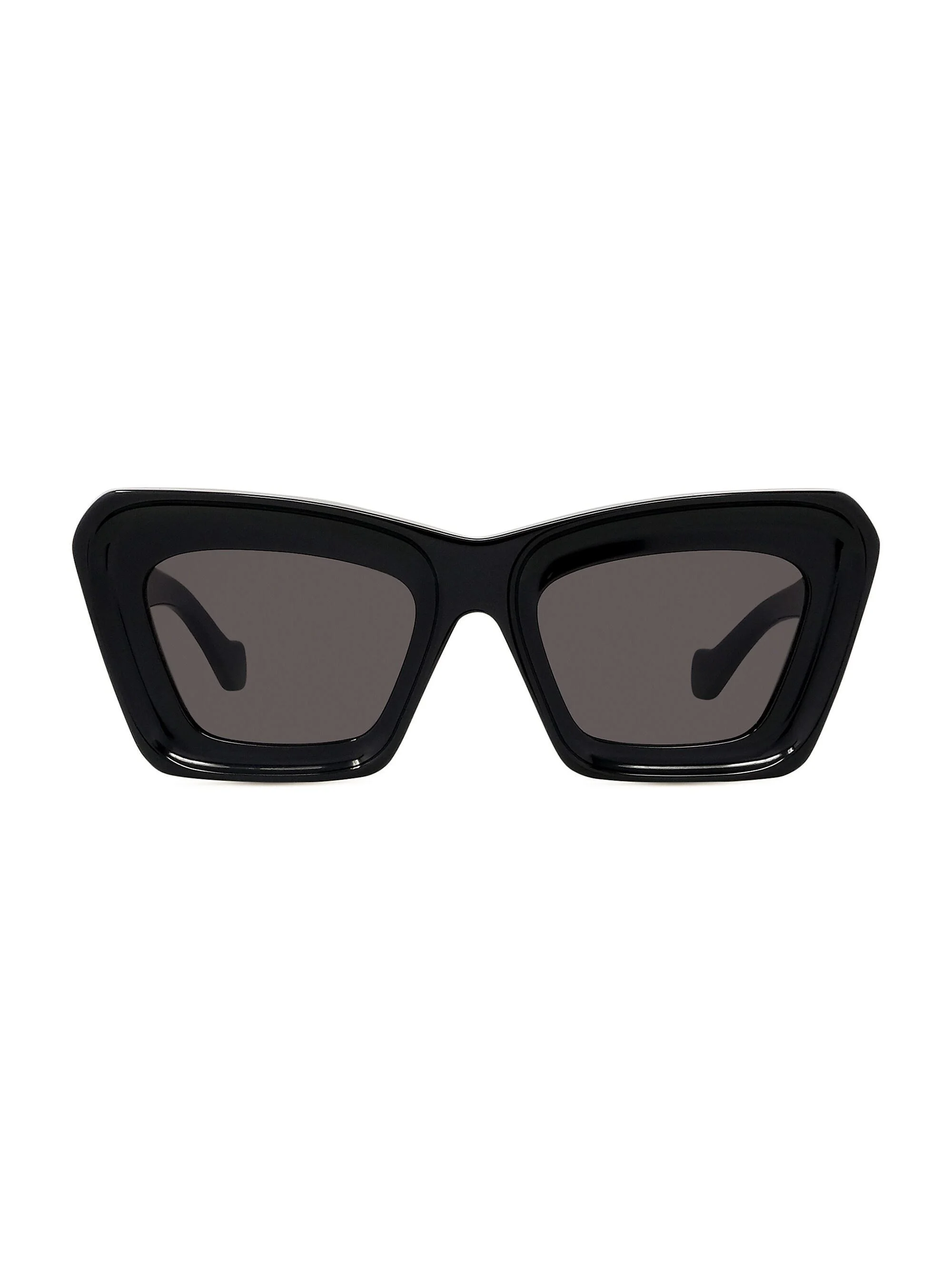 Men's Anagram 52MM Cat-Eye Sunglasses - Dark Grey Black - 1