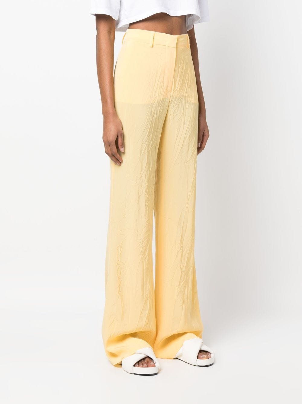 high-waist flared trousers - 3