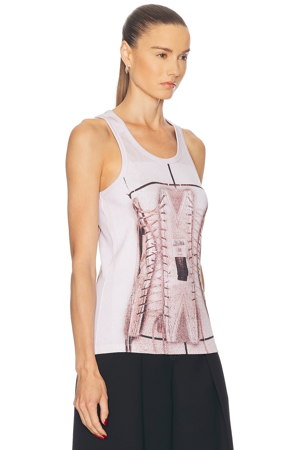 Trompe Loeil Corset Tank Top - 2