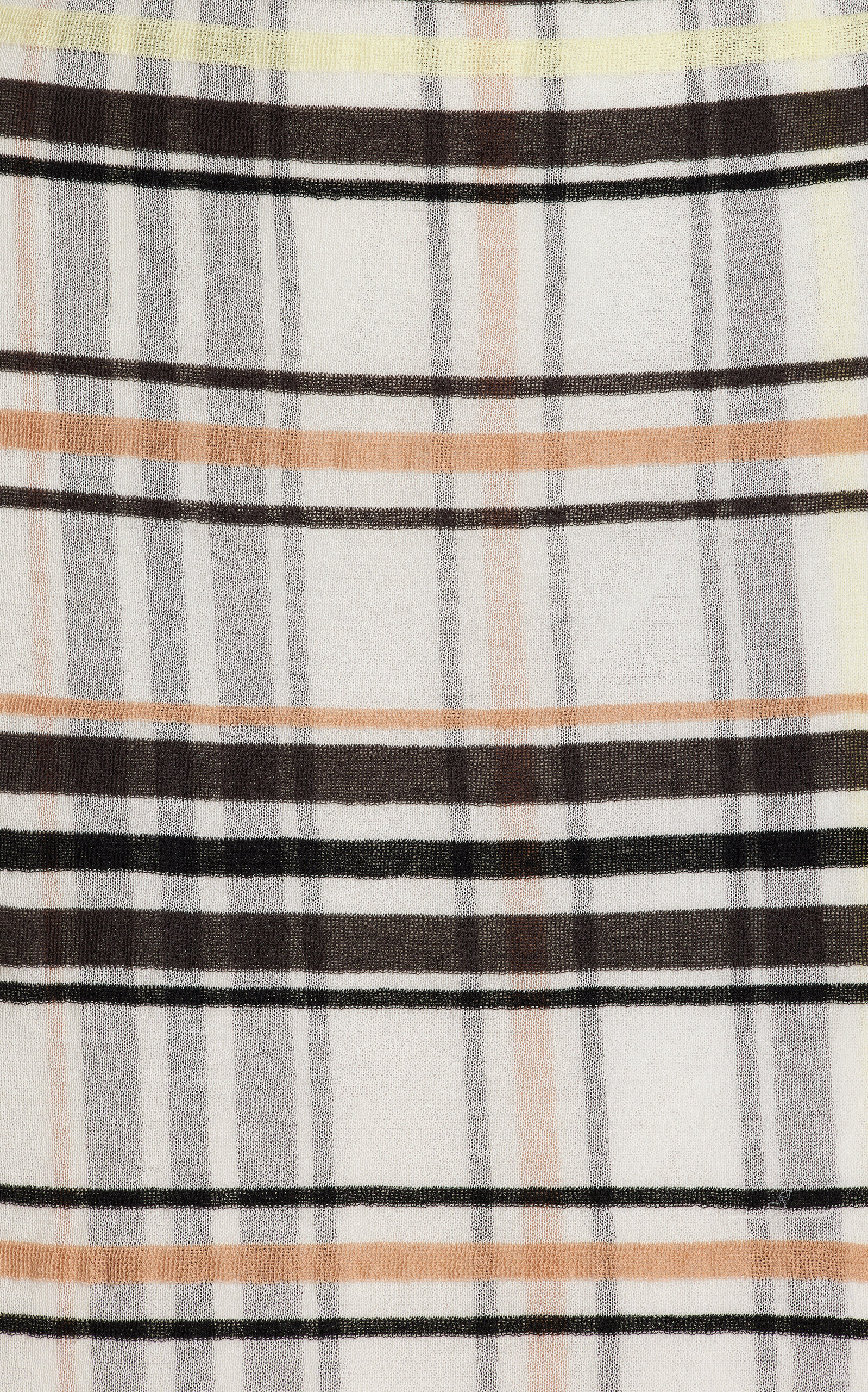 Plaid Cotton Skirt ivory - 5
