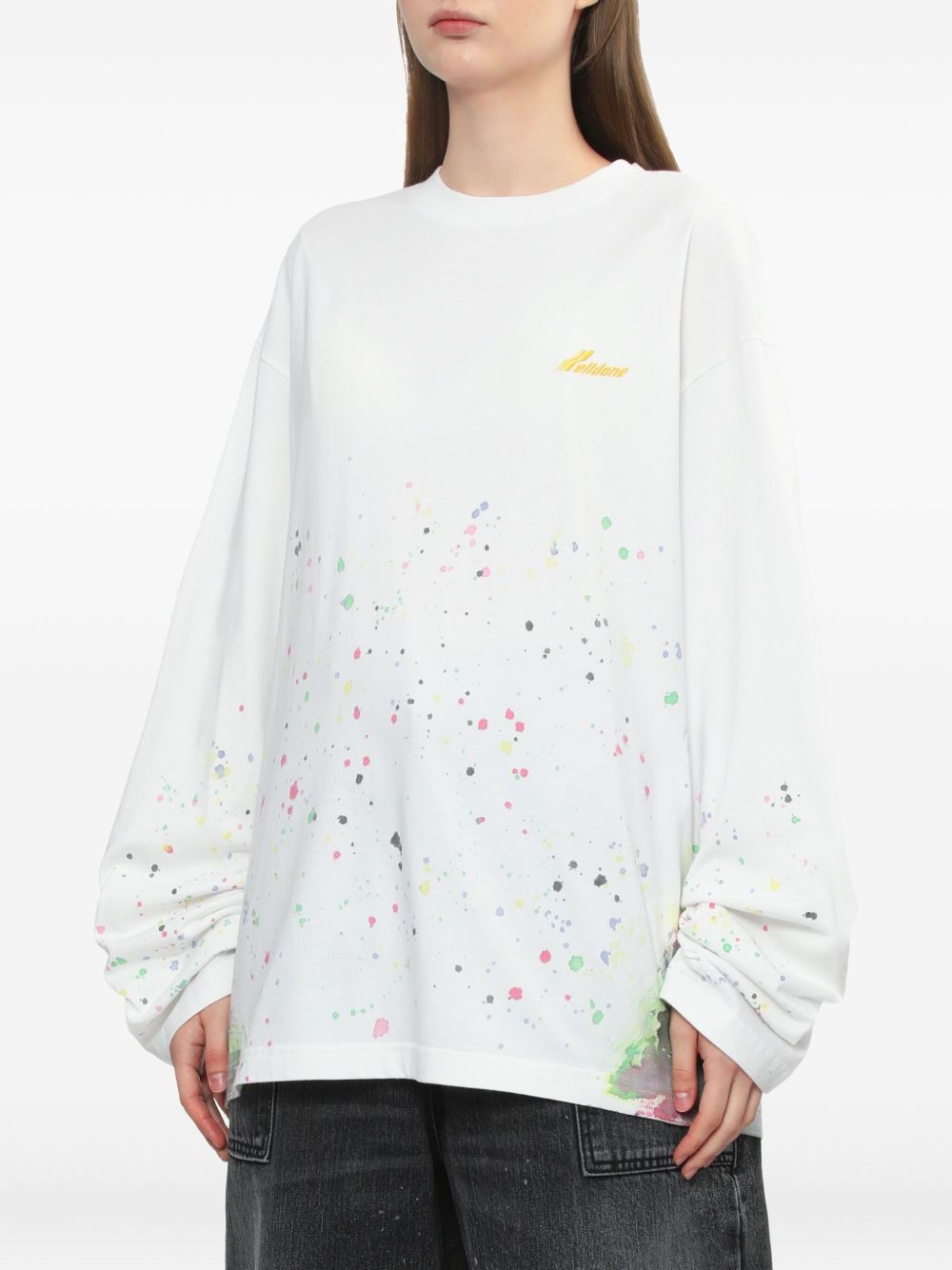 paint-splatter long-sleeve top - 3