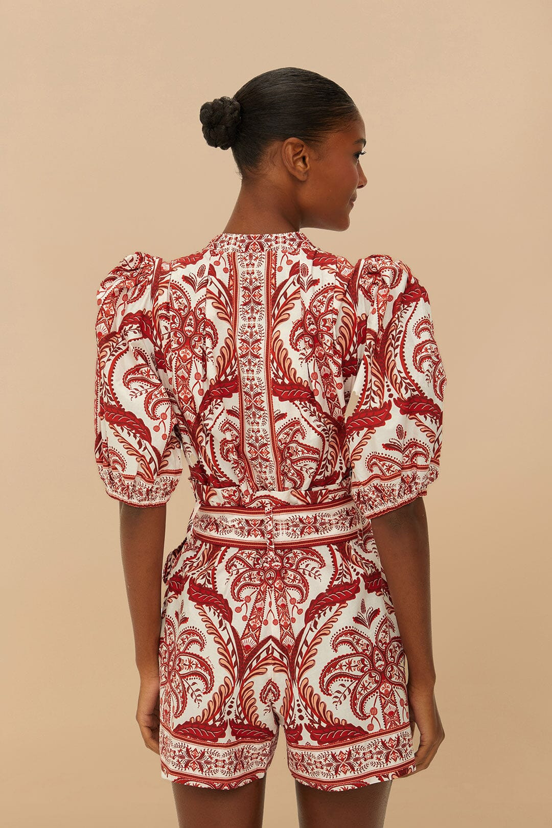 Off-White Tropical Cameo Organic Cotton Romper - 3