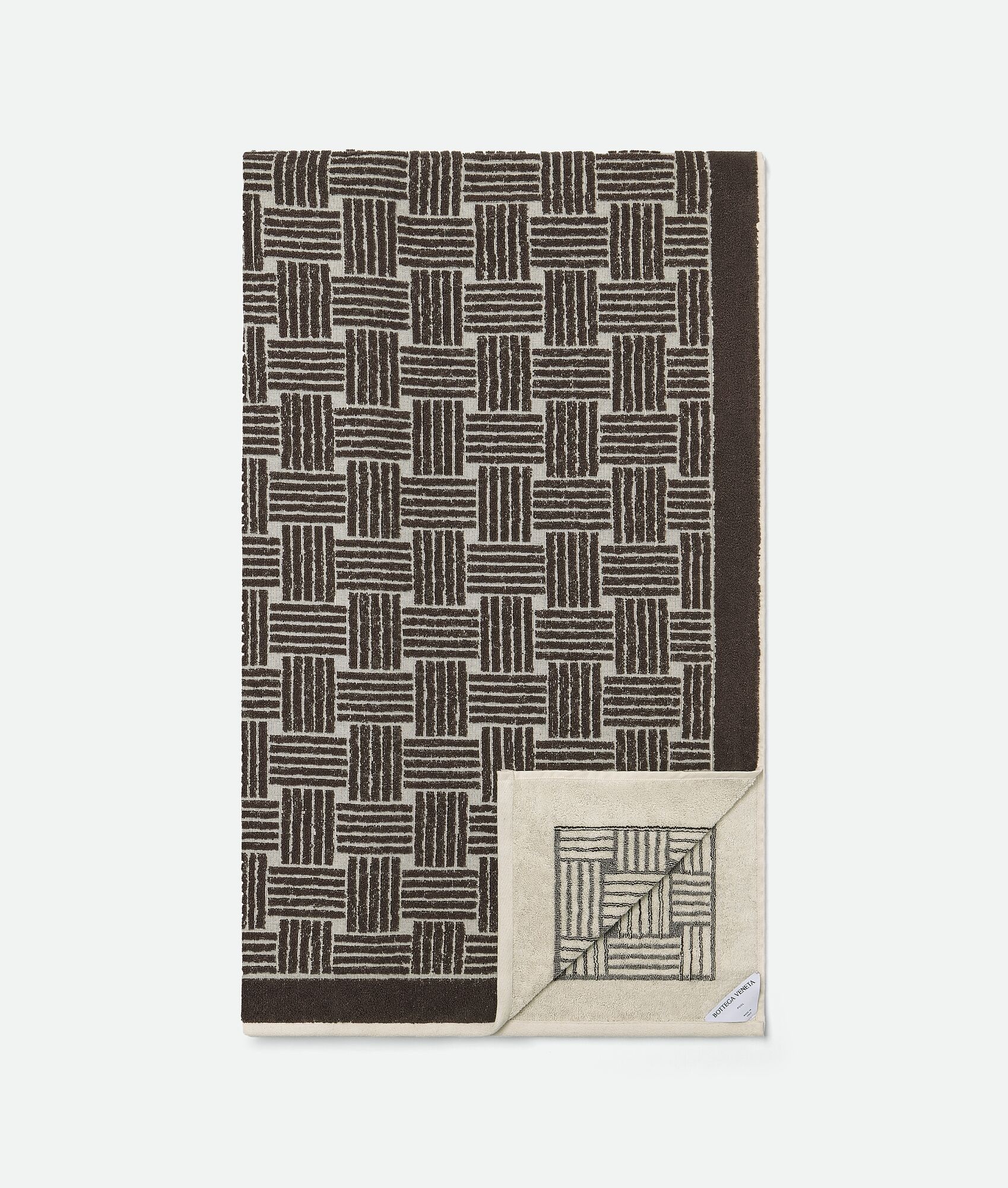 Cotton Bicolor Intreccio Beach Towel - 1