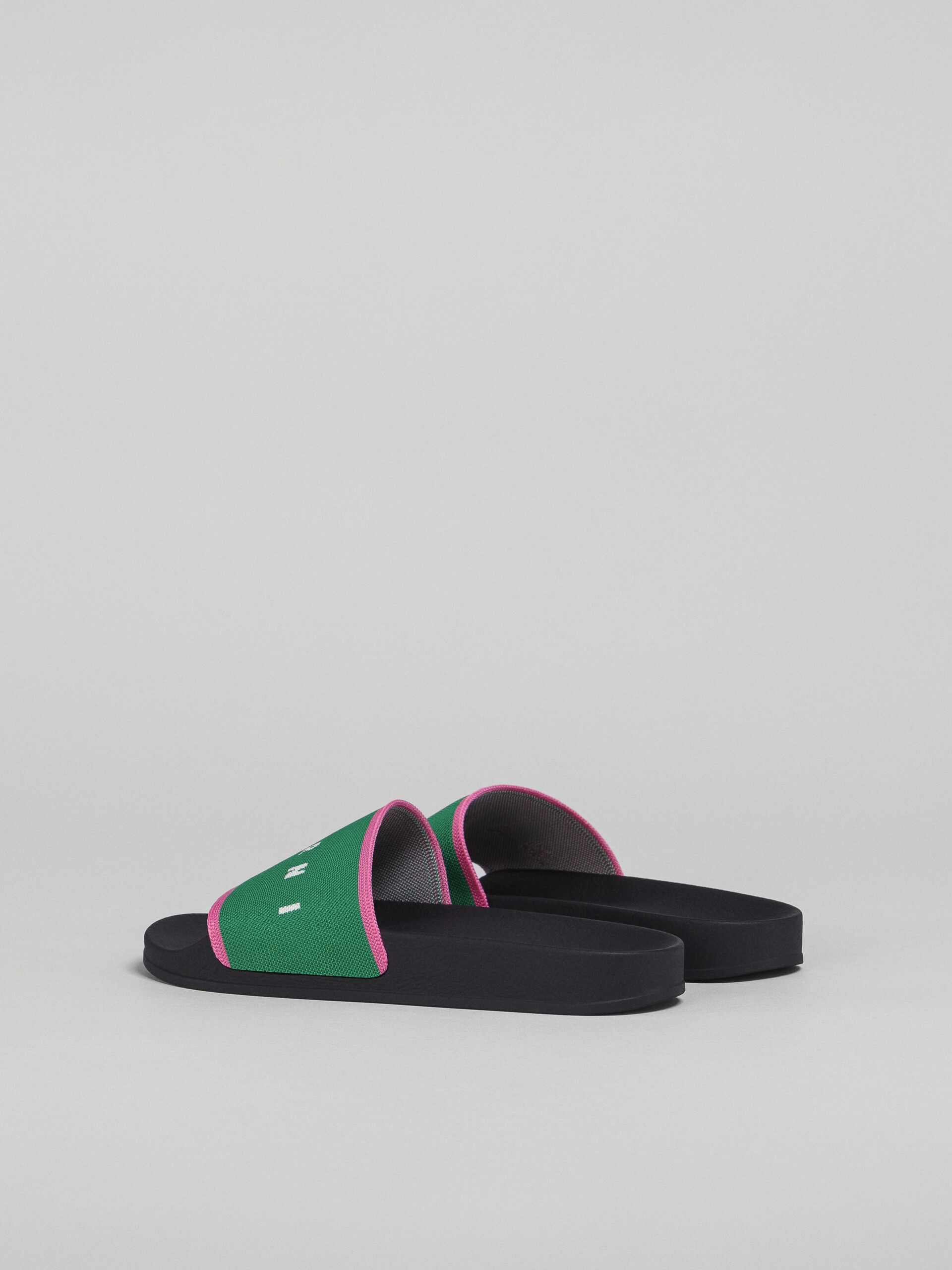 GREEN AND PINK STRETCH LOGO JACQUARD SLIDE - 3
