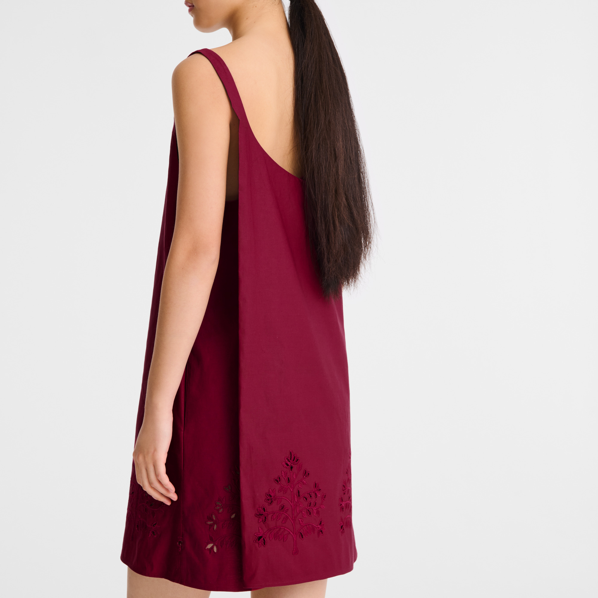 Dress Beetroot - Embroidered canvas - 4