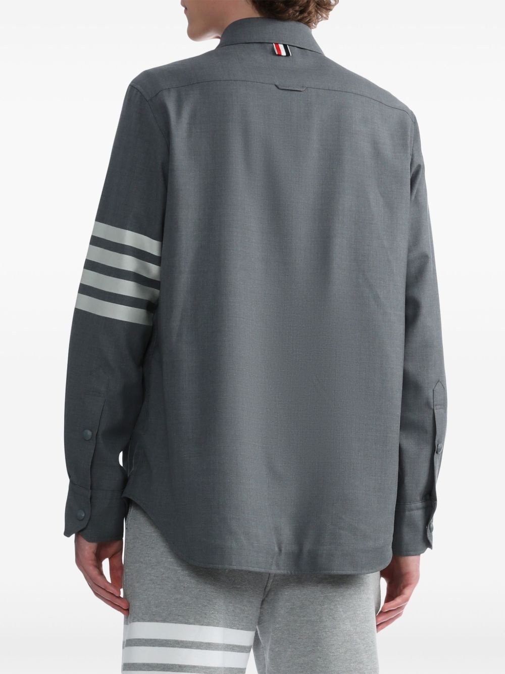 snap front shirt jacket - 4