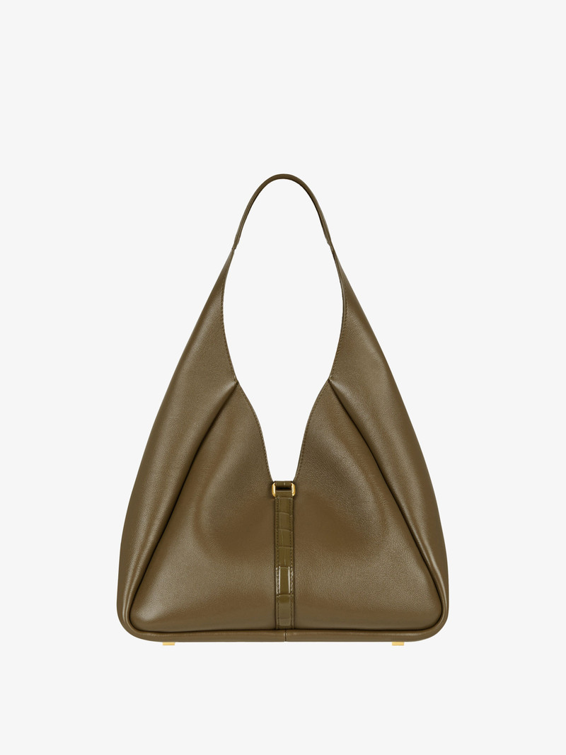 MEDIUM G-HOBO BAG IN GRAINED LEATHER 4