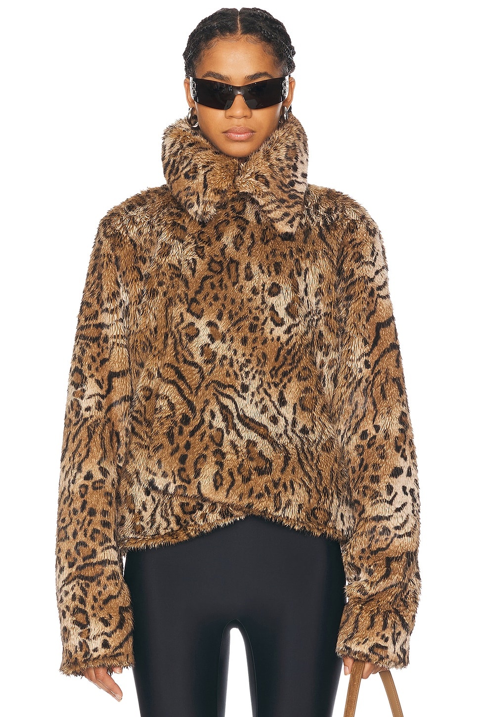 Leopard Shrunk Faux Fur Jacket - 1
