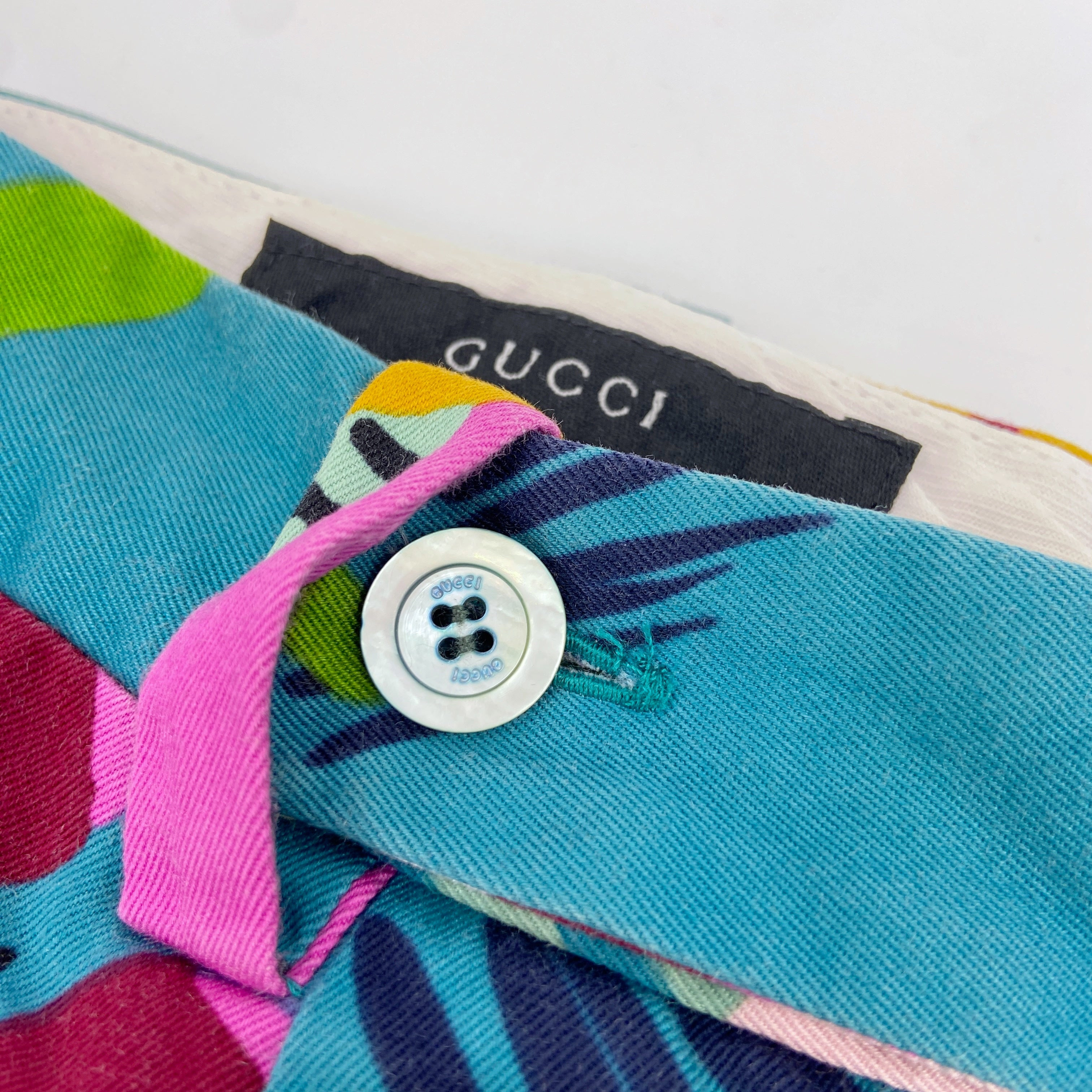 Gucci Spring 1999 Tom Ford Iconic Runway Blue Floral Pants 42 - 14