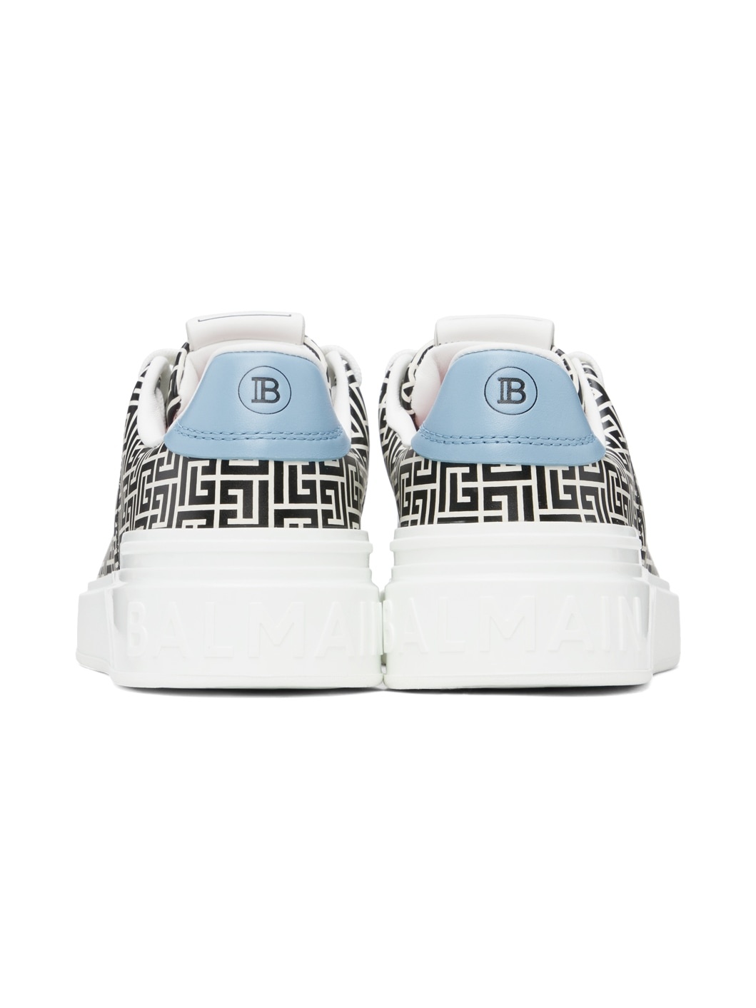 Black & White B-Court Calfskin Sneakers - 2
