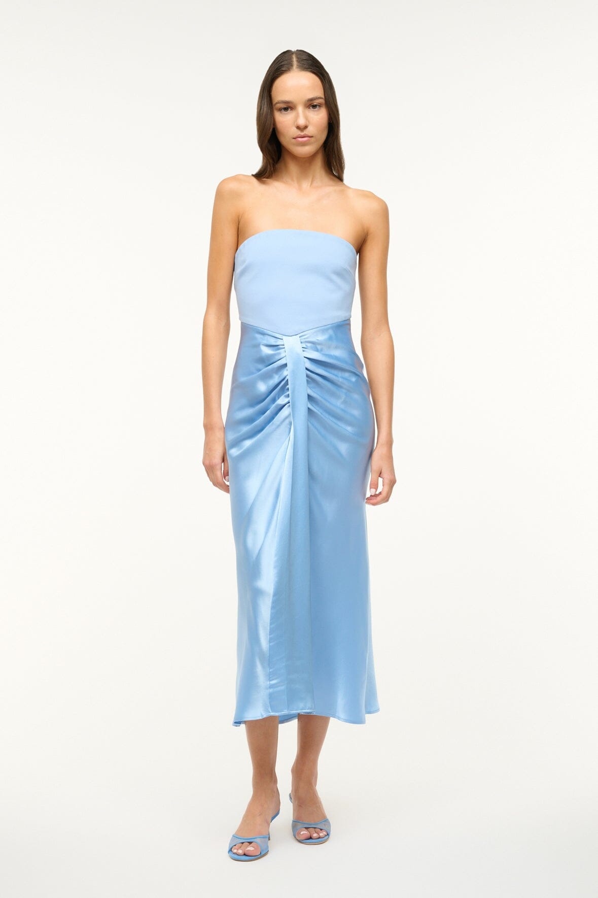 STAUD MIDI WAYFARING DRESS AZURE - 1