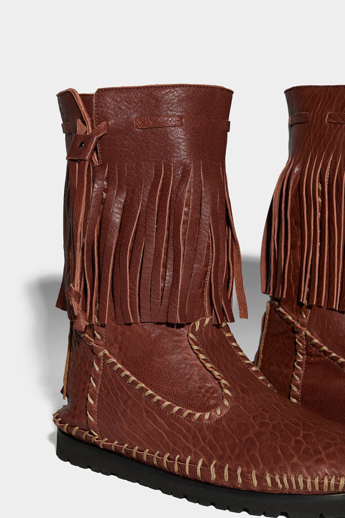 FRINGES ANKLE BOOTS - 4