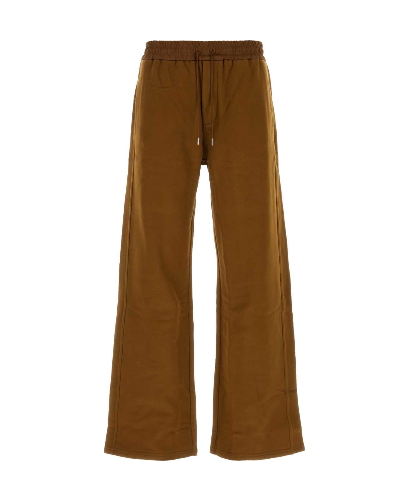 Brown Cotton Joggers - 1