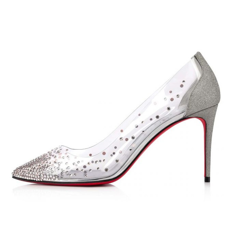 Christian Louboutin Degrastrass Pvc VERS SILVER/LIN SILVER outlook