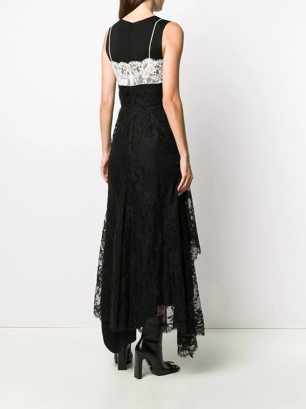 panelled lace dress - 4