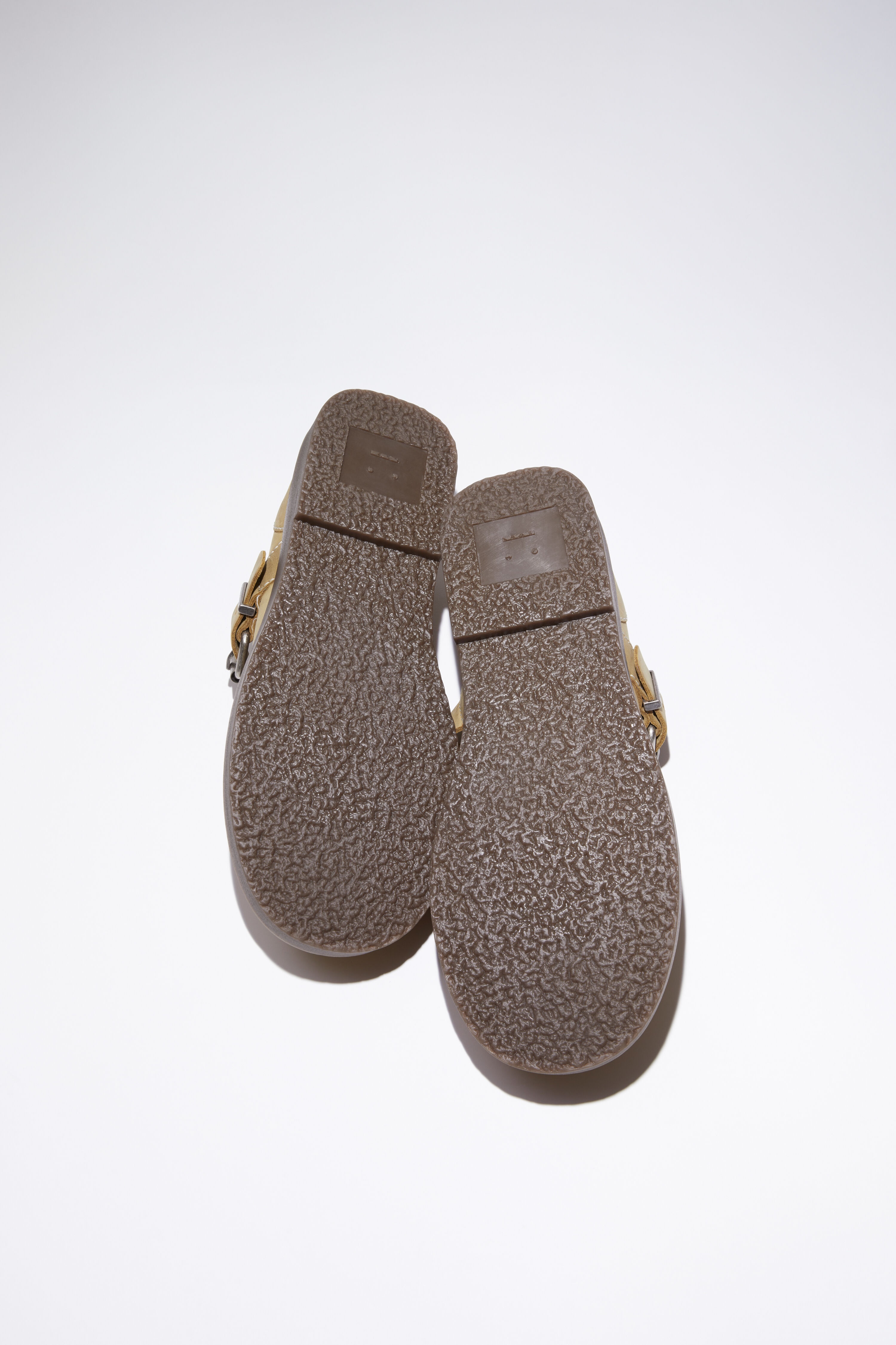 Leather buckle shoes - Khaki beige - 4