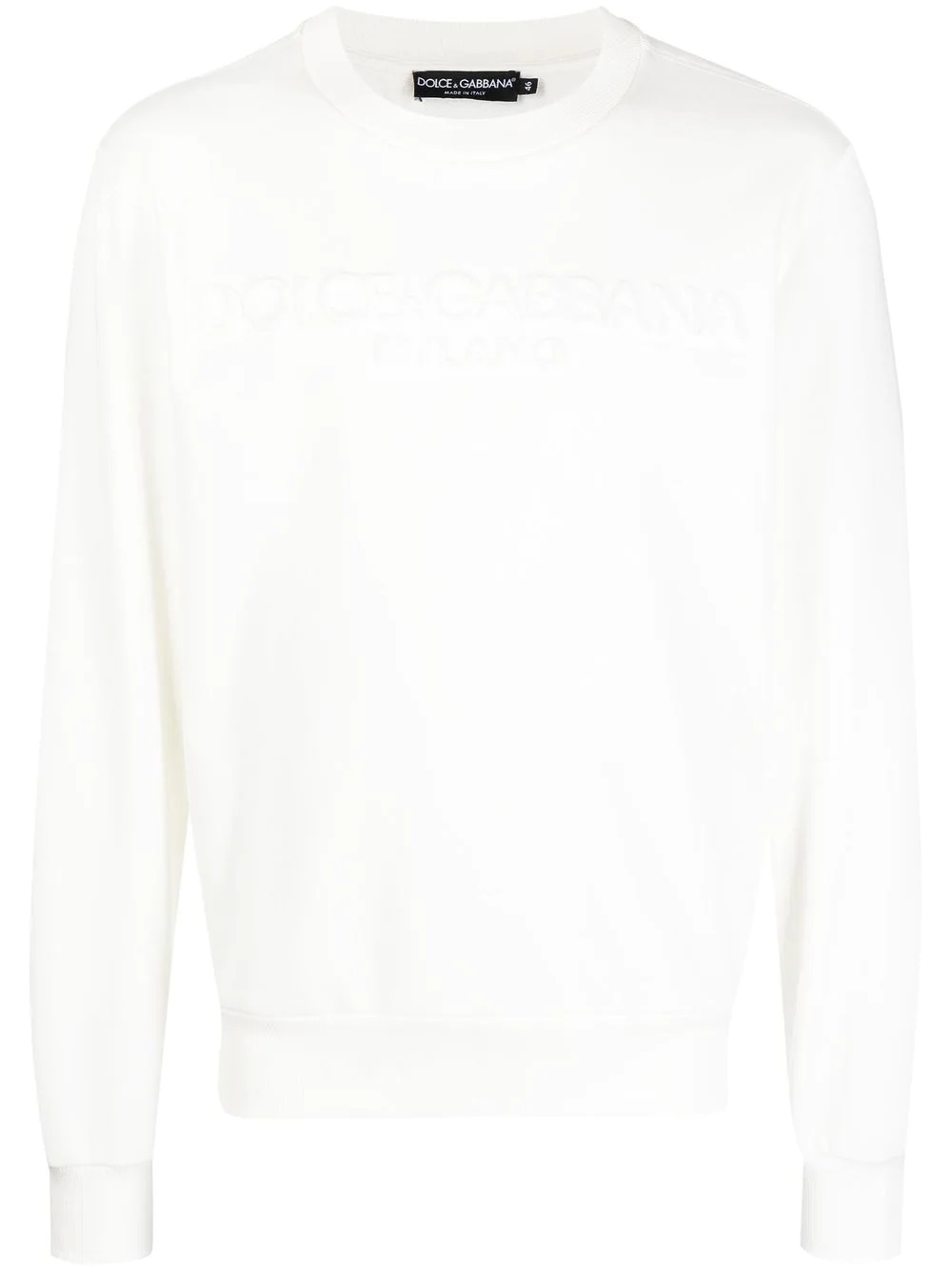 embossed-logo cotton sweatshirt - 1