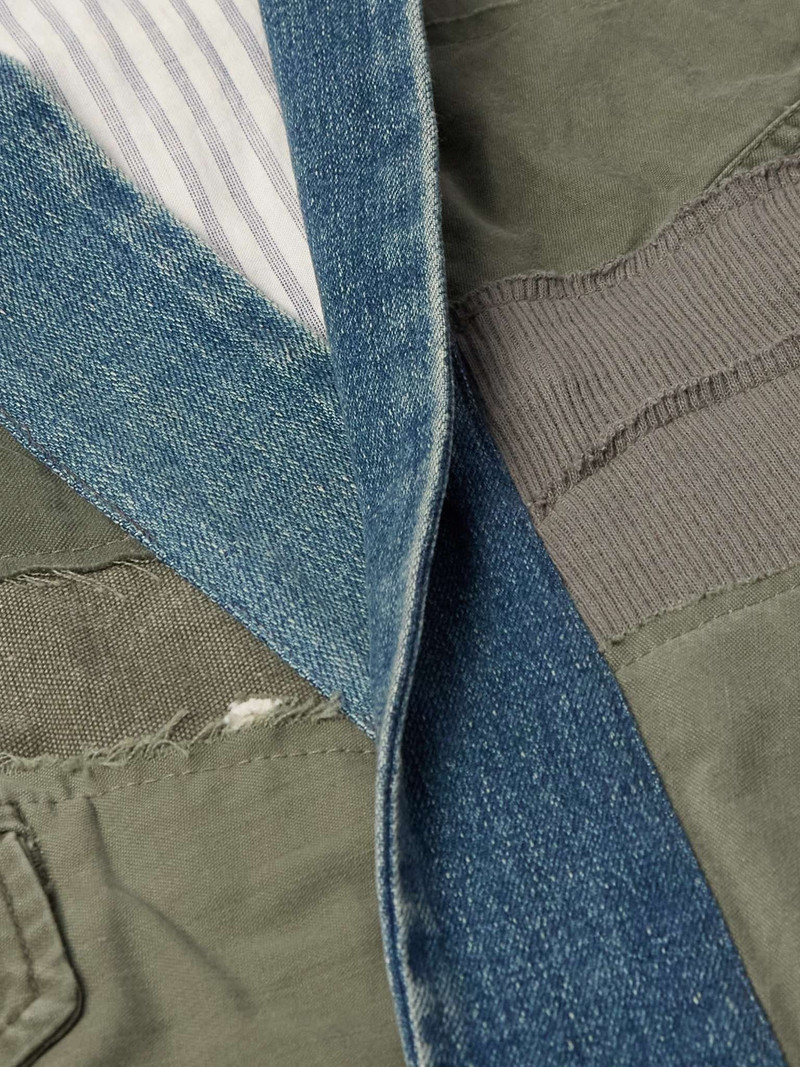 Mixed Army Patchwork Cotton-Blend Jacket 5