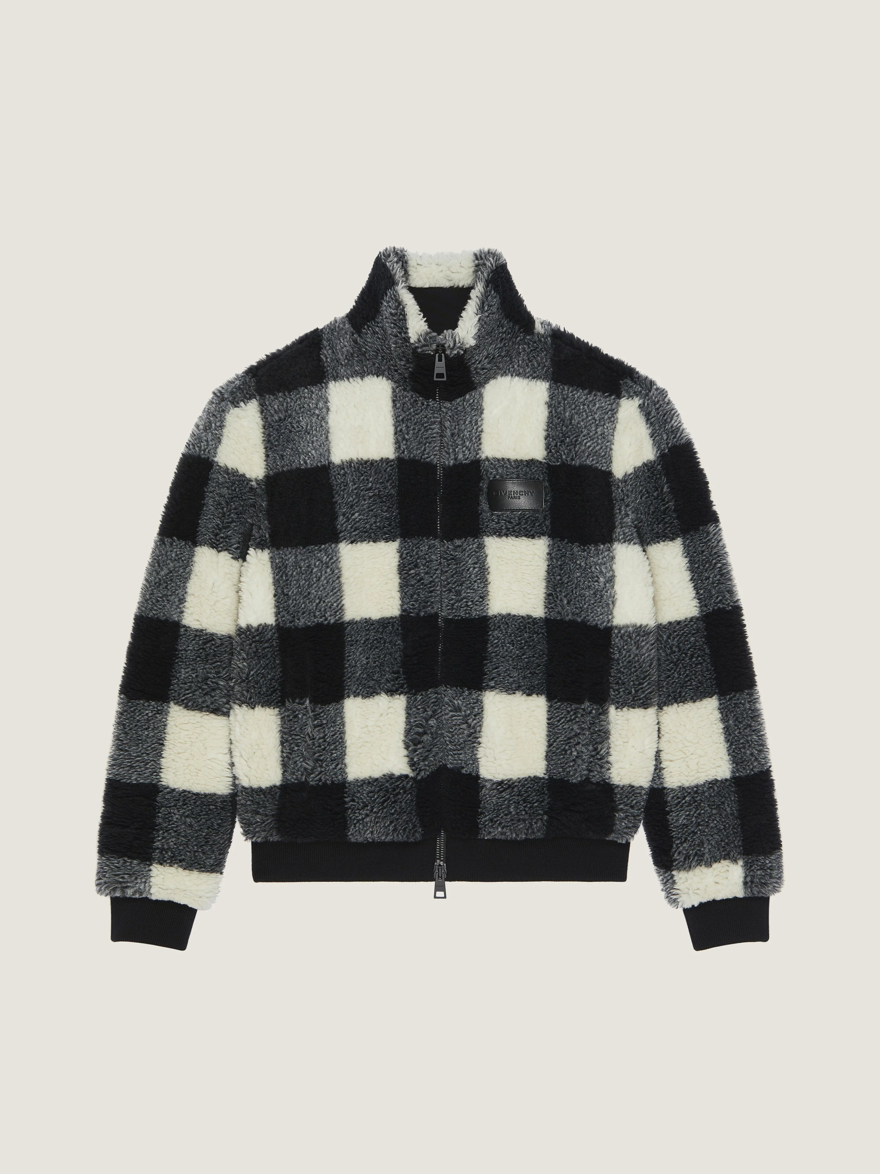 CHECKED FLEECE JACKET - 1