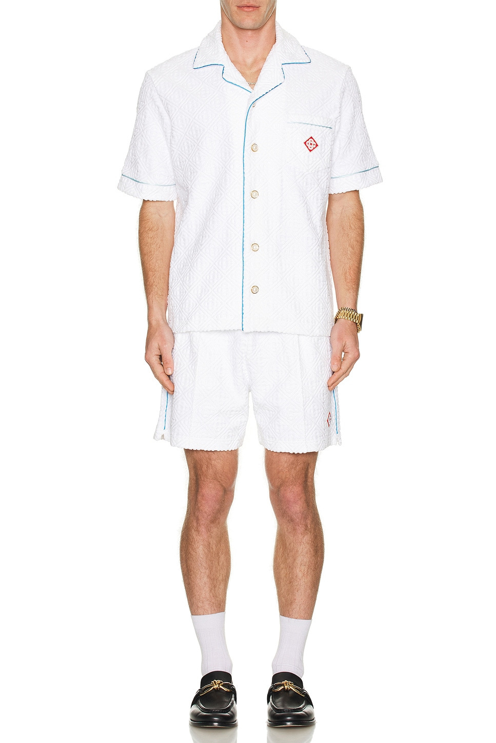 Short Sleeve Towelling Shirt - 5