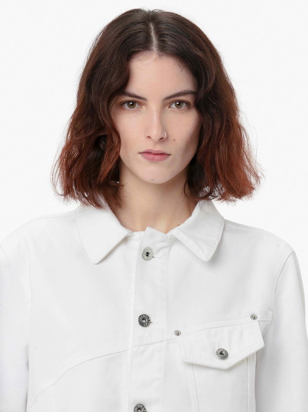 CROPPED TWISTED DENIM JACKET - 5