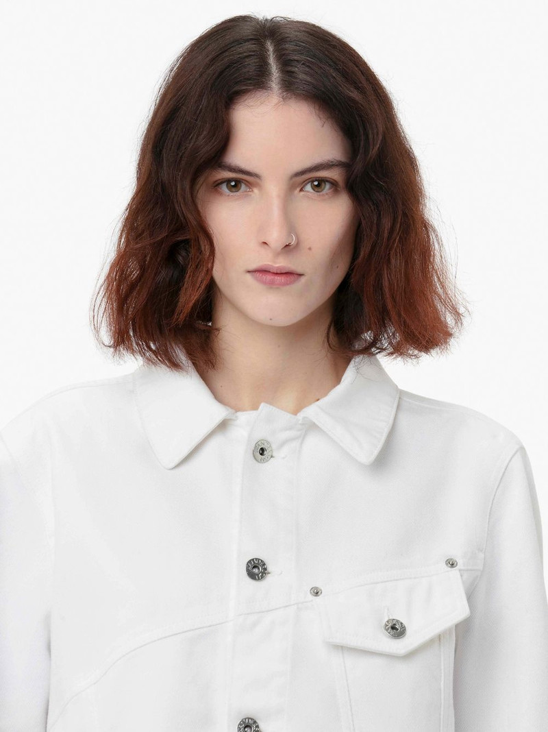 CROPPED TWISTED DENIM JACKET 5