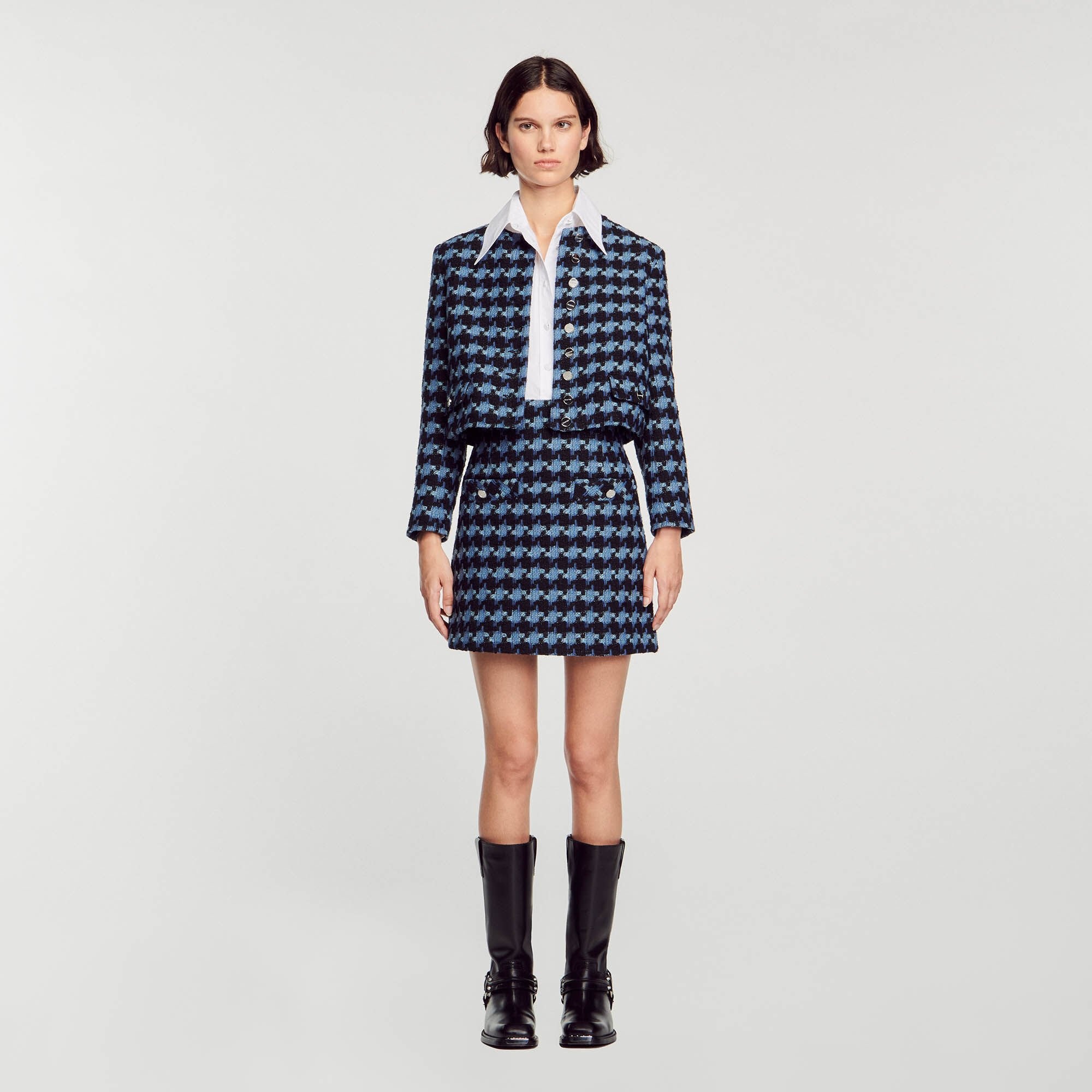 SHORT TWEED SKIRT - 2