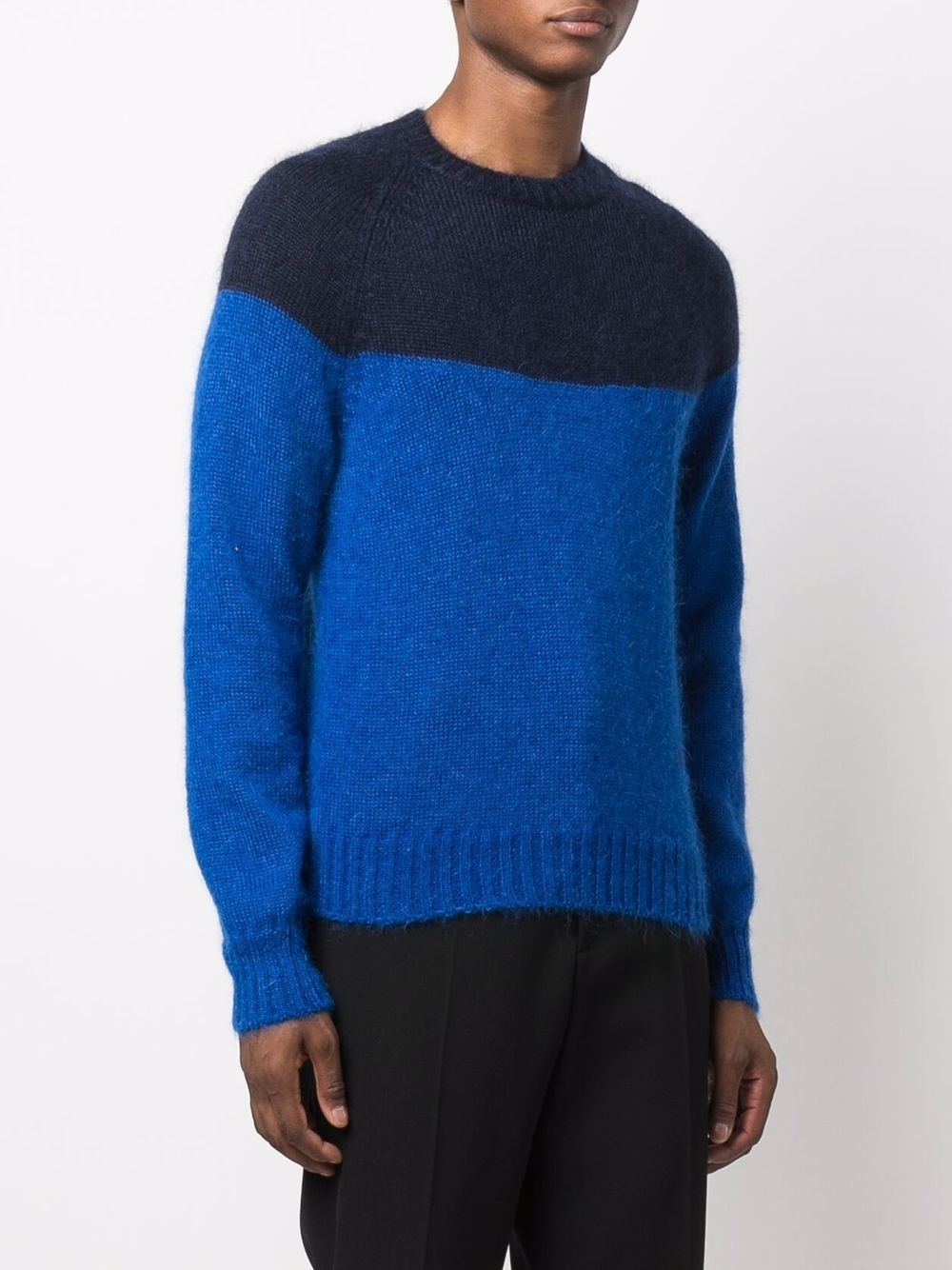 two-tone crew neck jumper - 3