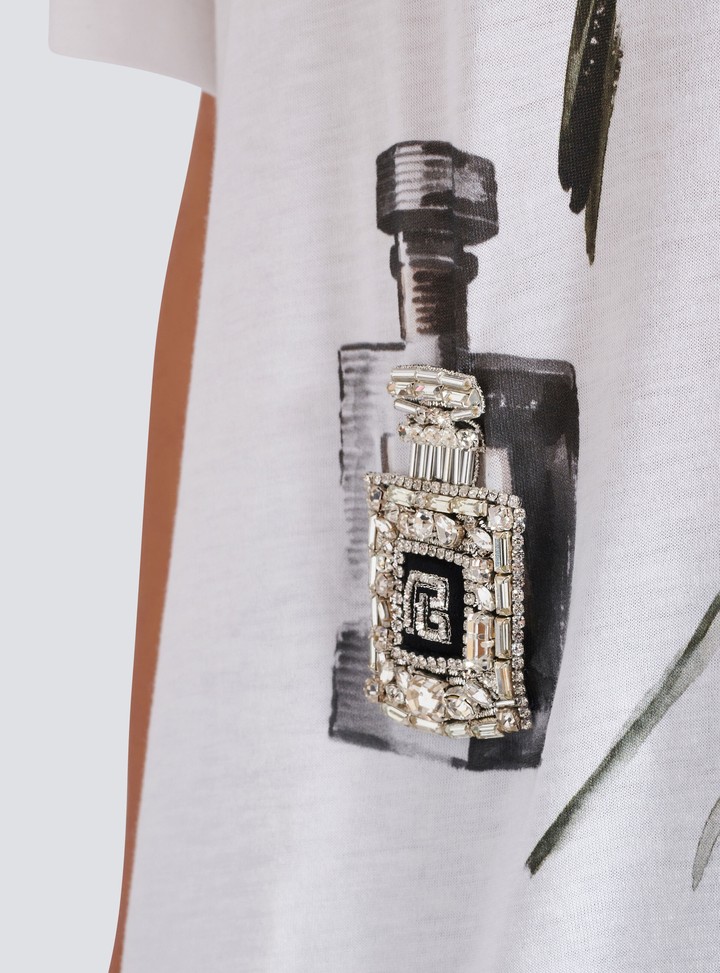 Printed Balmain Beauty T-shirt with patches - 8
