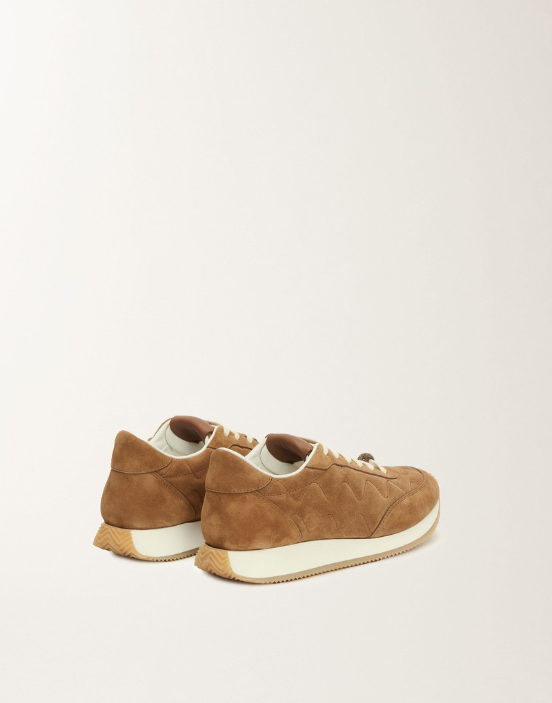 Quilted suede running shoes 3