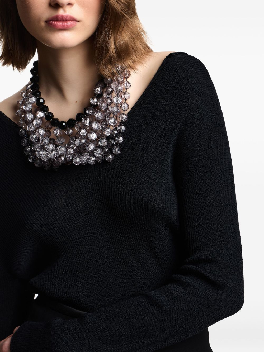 crystal-faceted beaded necklace - 3