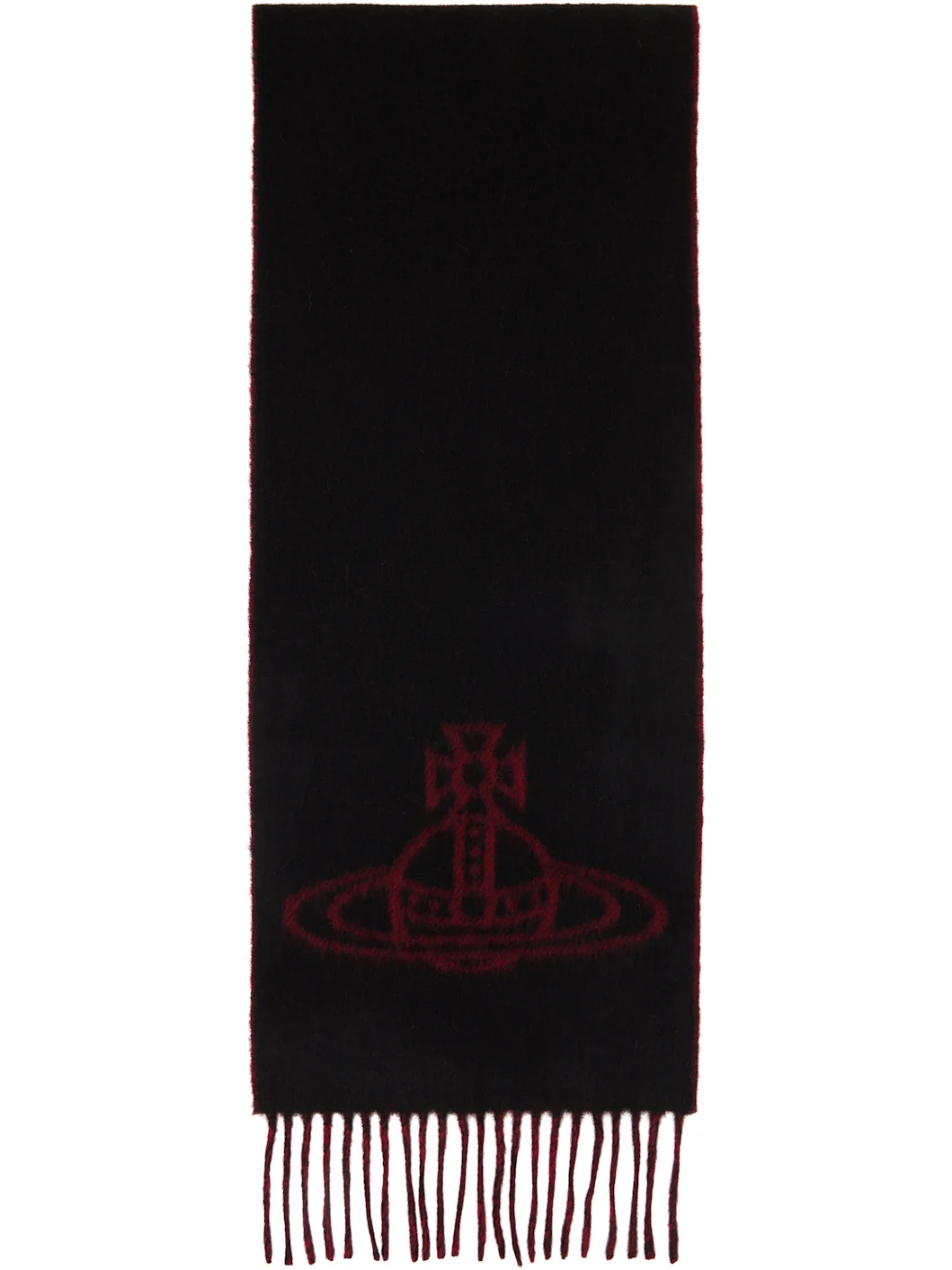 Black & Red Double Face Scarf - 1