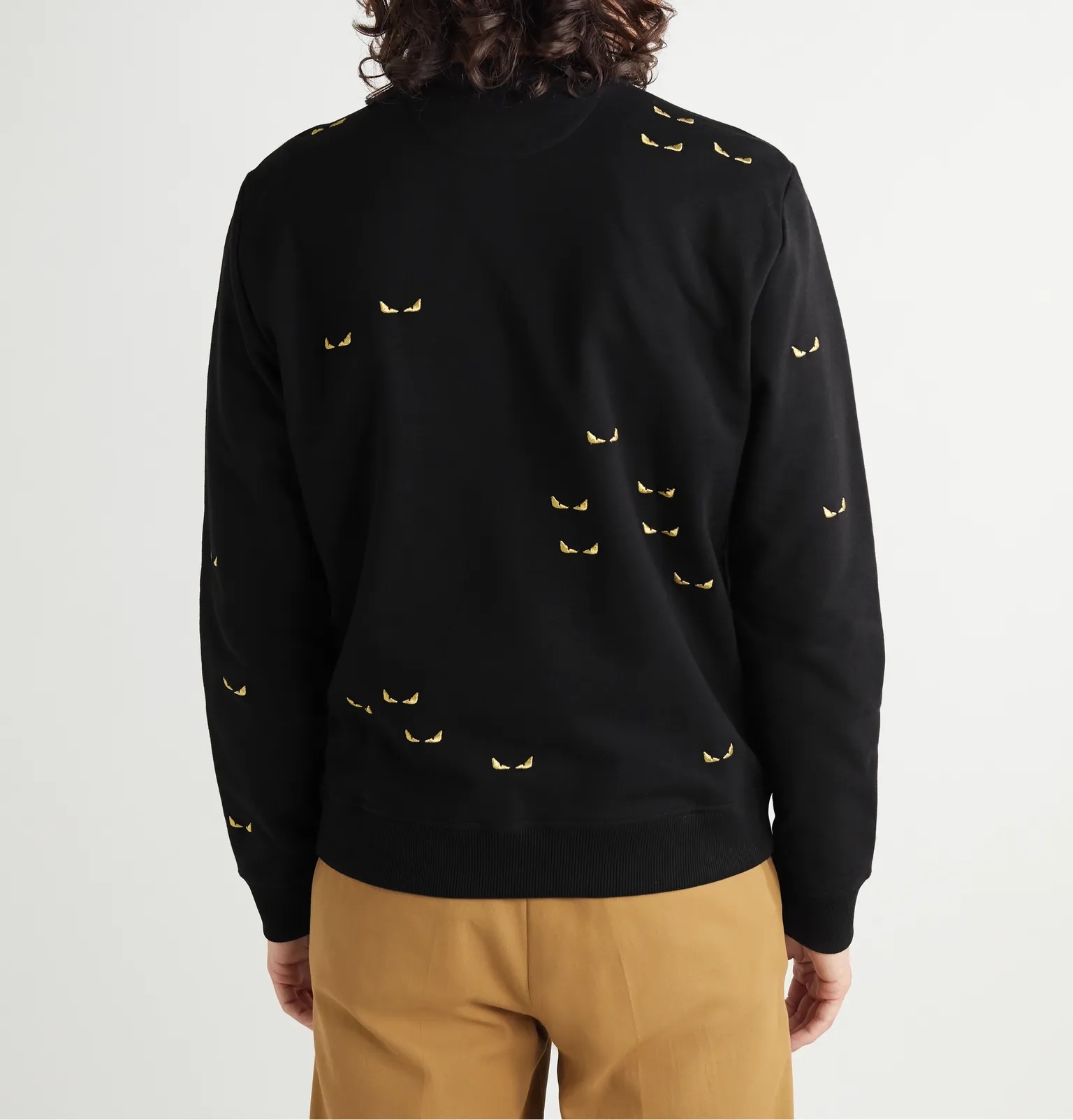 Peekaboo Embroidered Cotton-Jersey Sweatshirt - 4