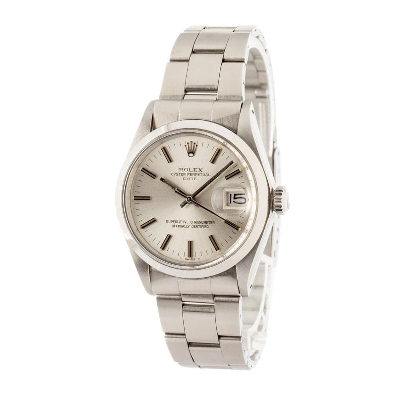 Used Rolex Date 1500 Silver Dial - 2