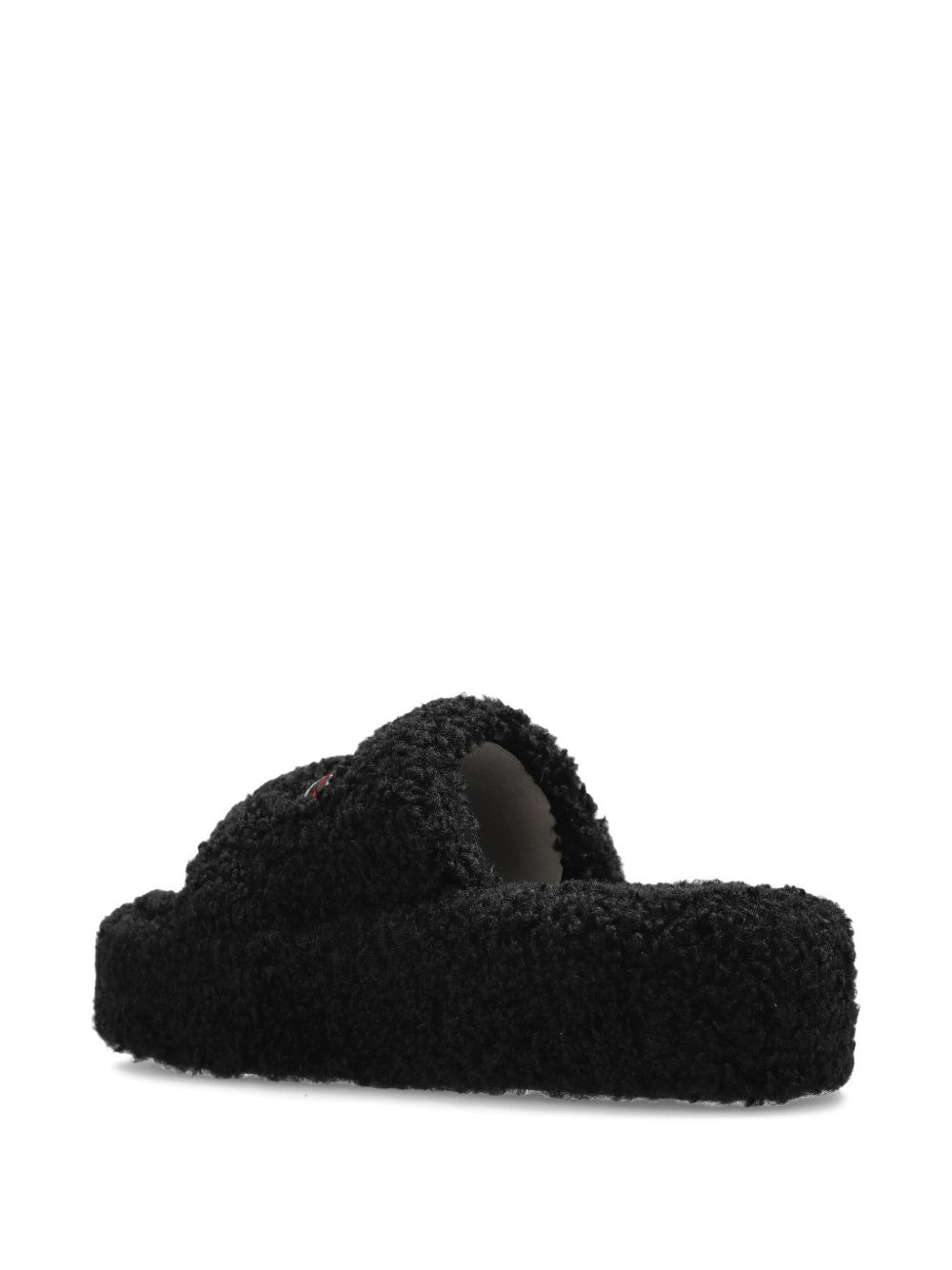 logo-embroidered platform sandals - 3