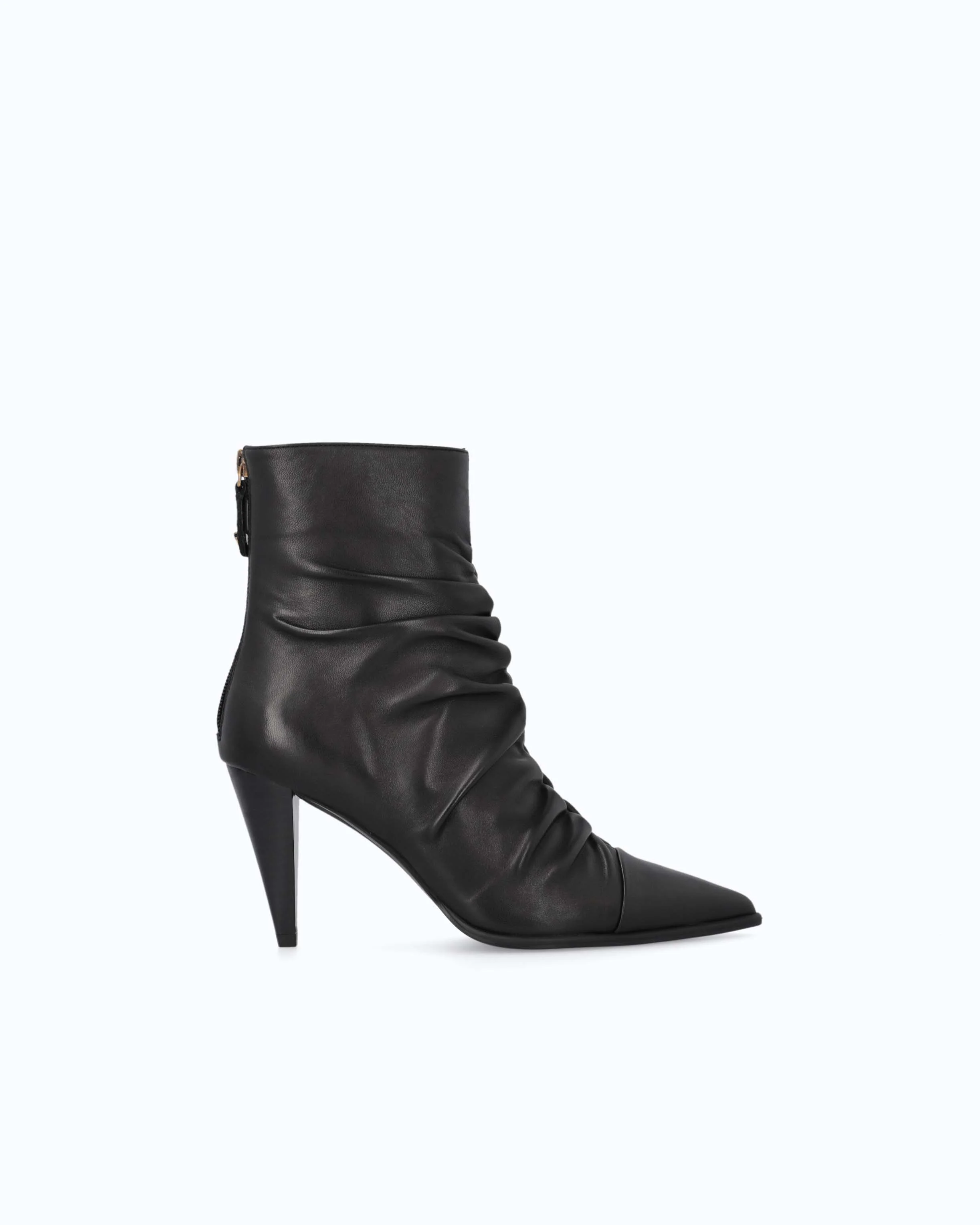 NAPPA LEATHER ANKLE BOOTS WITH HIGH HEEL AND POINTED TOE - 1