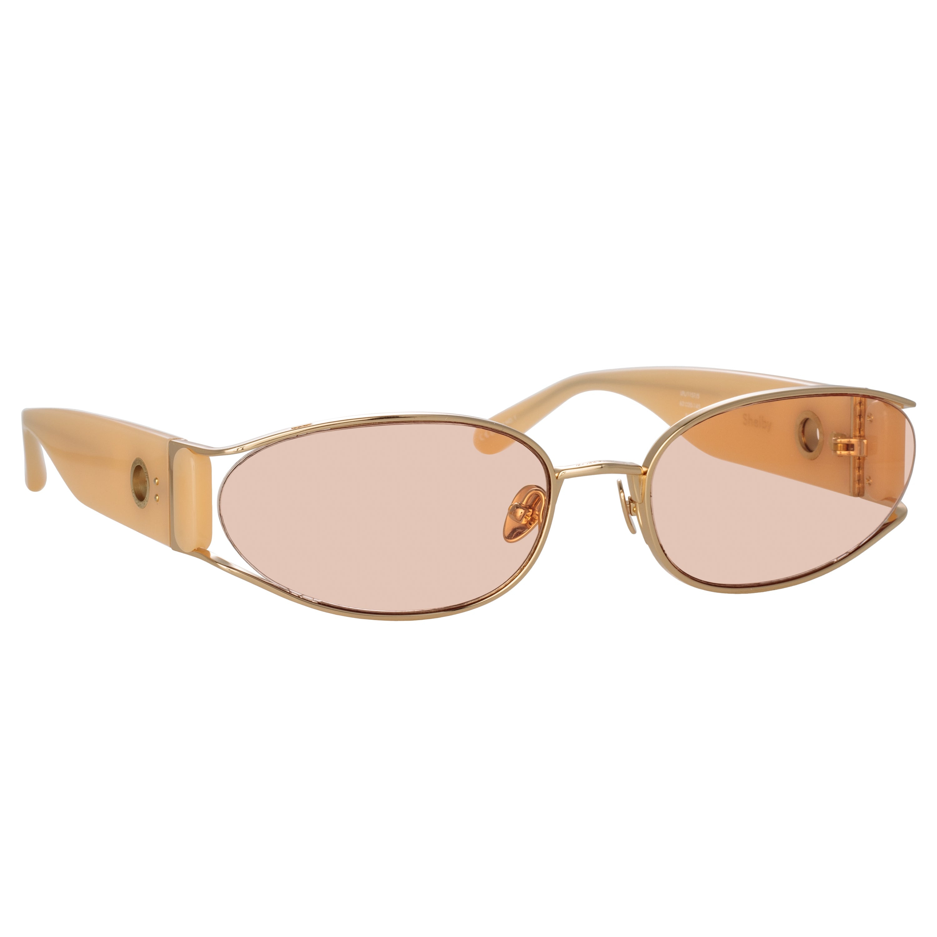 SHELBY CAT EYE SUNGLASSES IN PEACH - 3