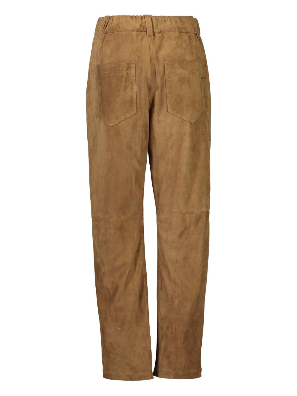 pull-on suede trousers - 5
