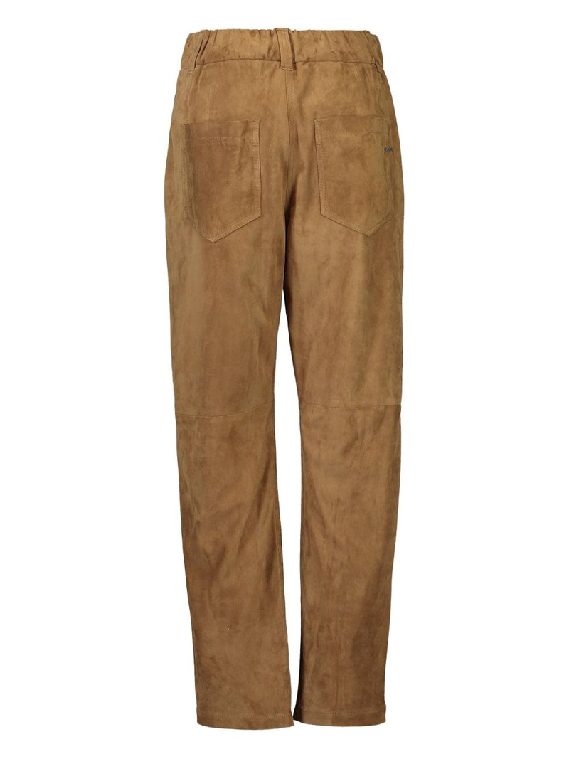 pull-on suede trousers 5