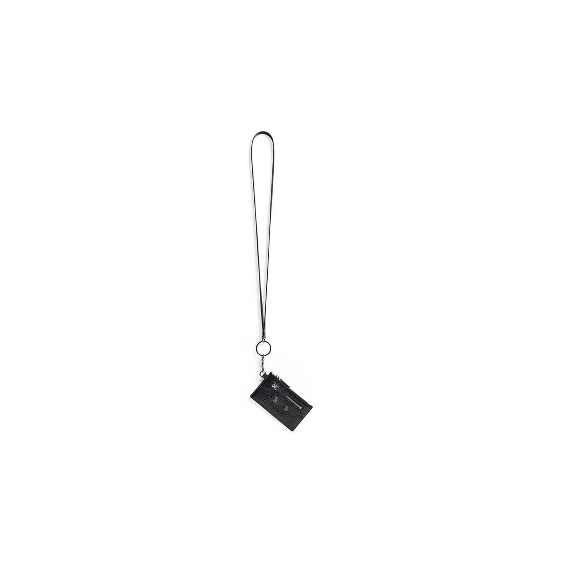 Men's Le Cagole Men Card Case On Keychain in Black - 1