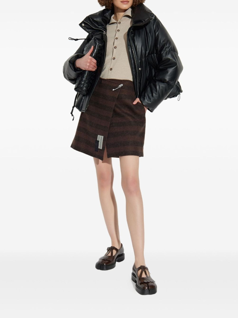 MM6 Maison Margiela asymmetric striped miniskirt outlook