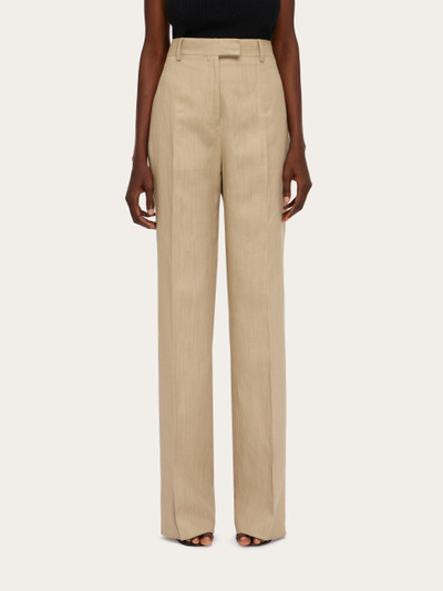 FERRAGAMO Linen blend tailored trouser outlook