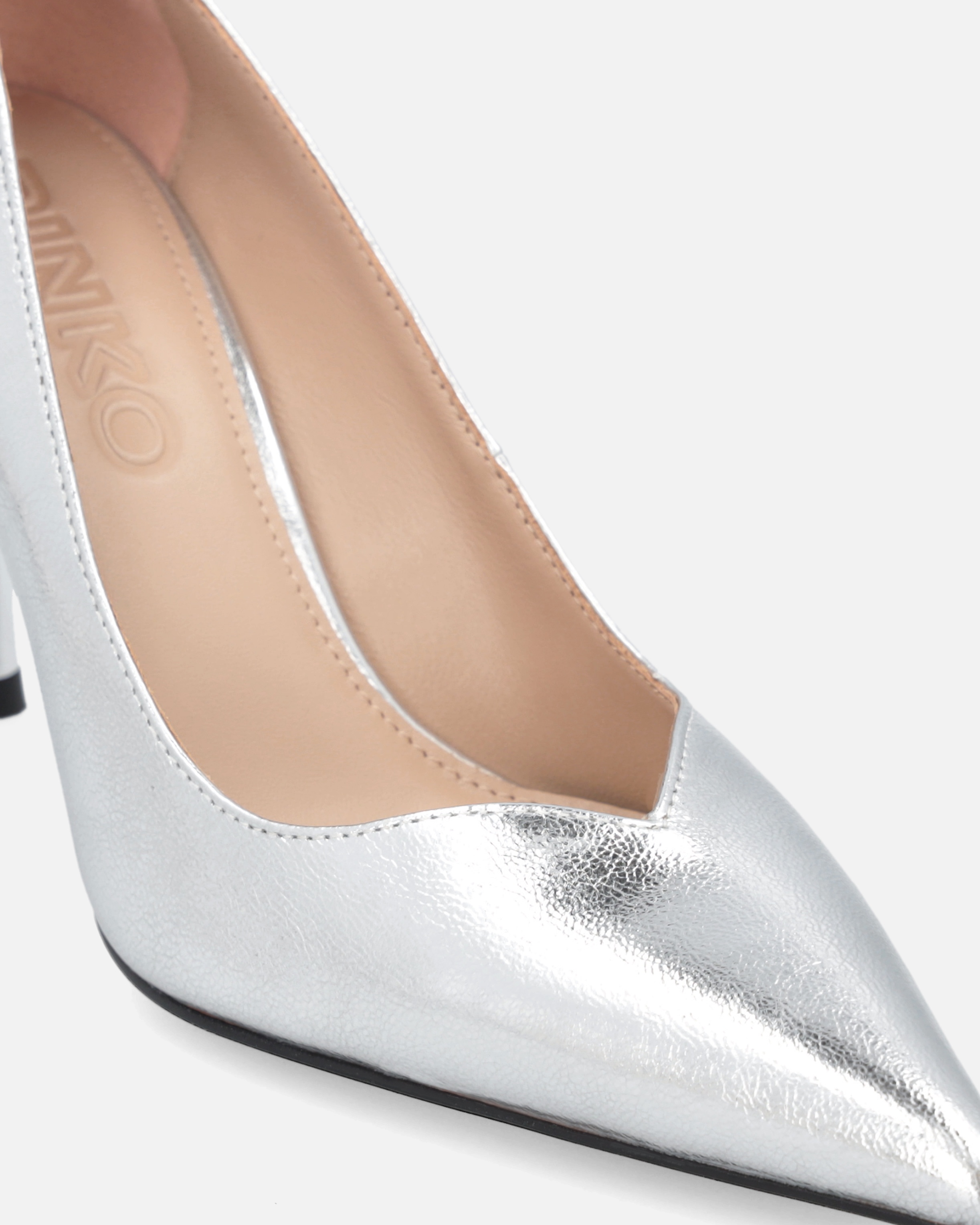 LAMINATED POINTED NAPPA LEATHER SHOES WITH HEEL - 4