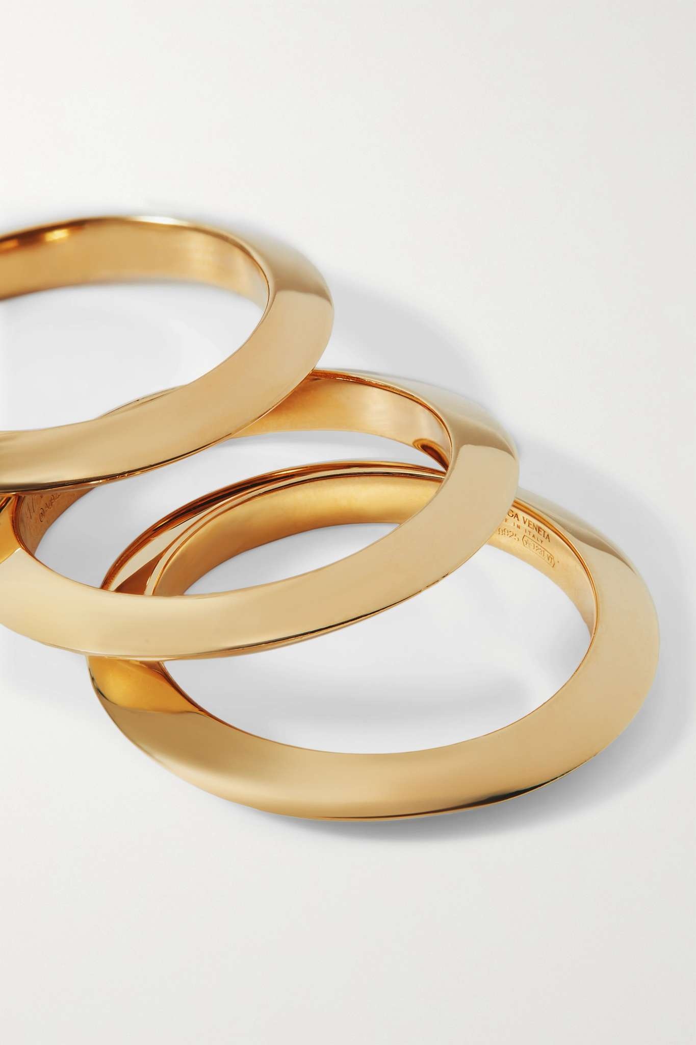 Set of three gold-plated rings - 4