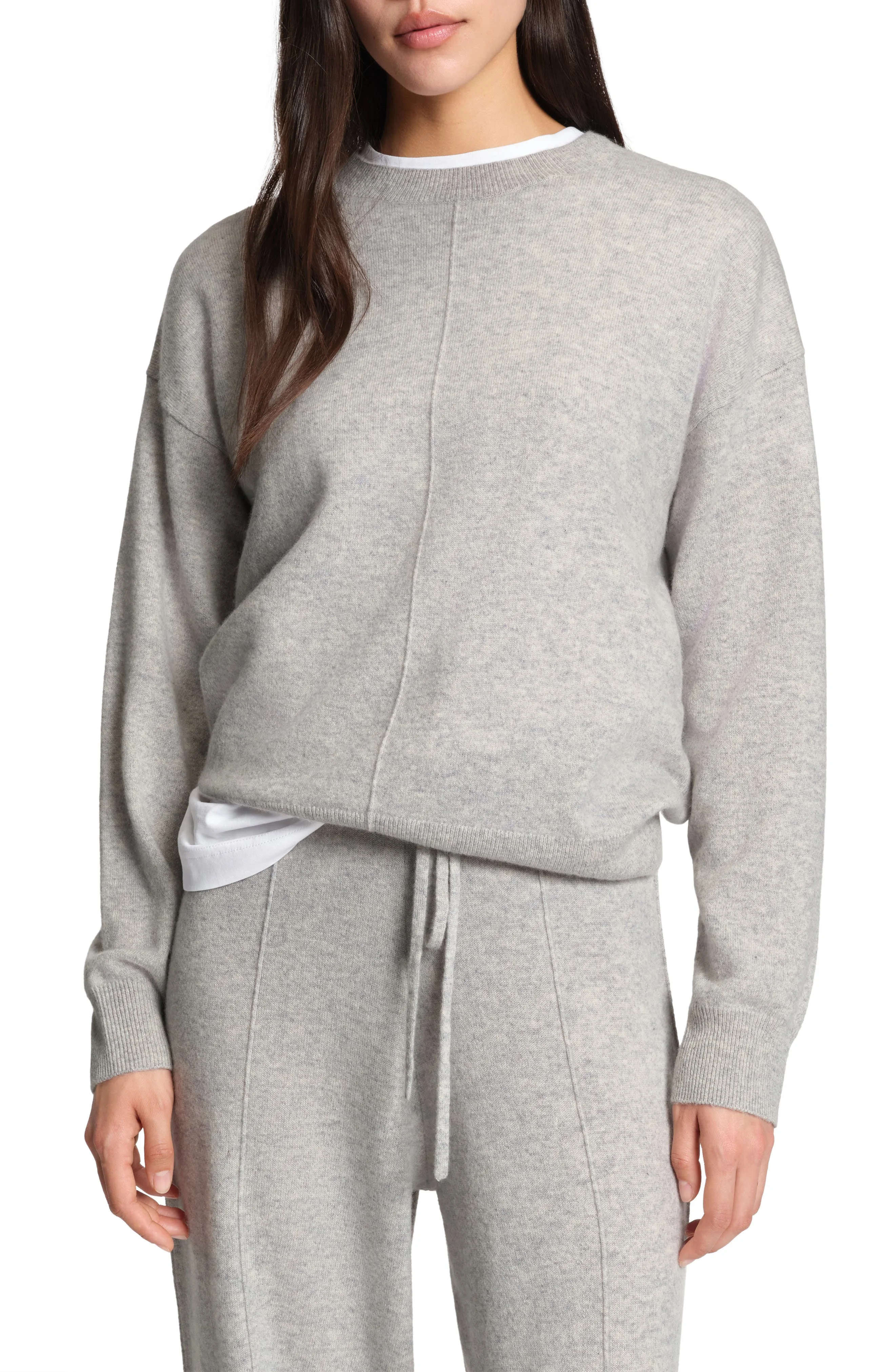BOSS Fascona Cashmere Sweater in Heather Grey at Nordstrom - 1