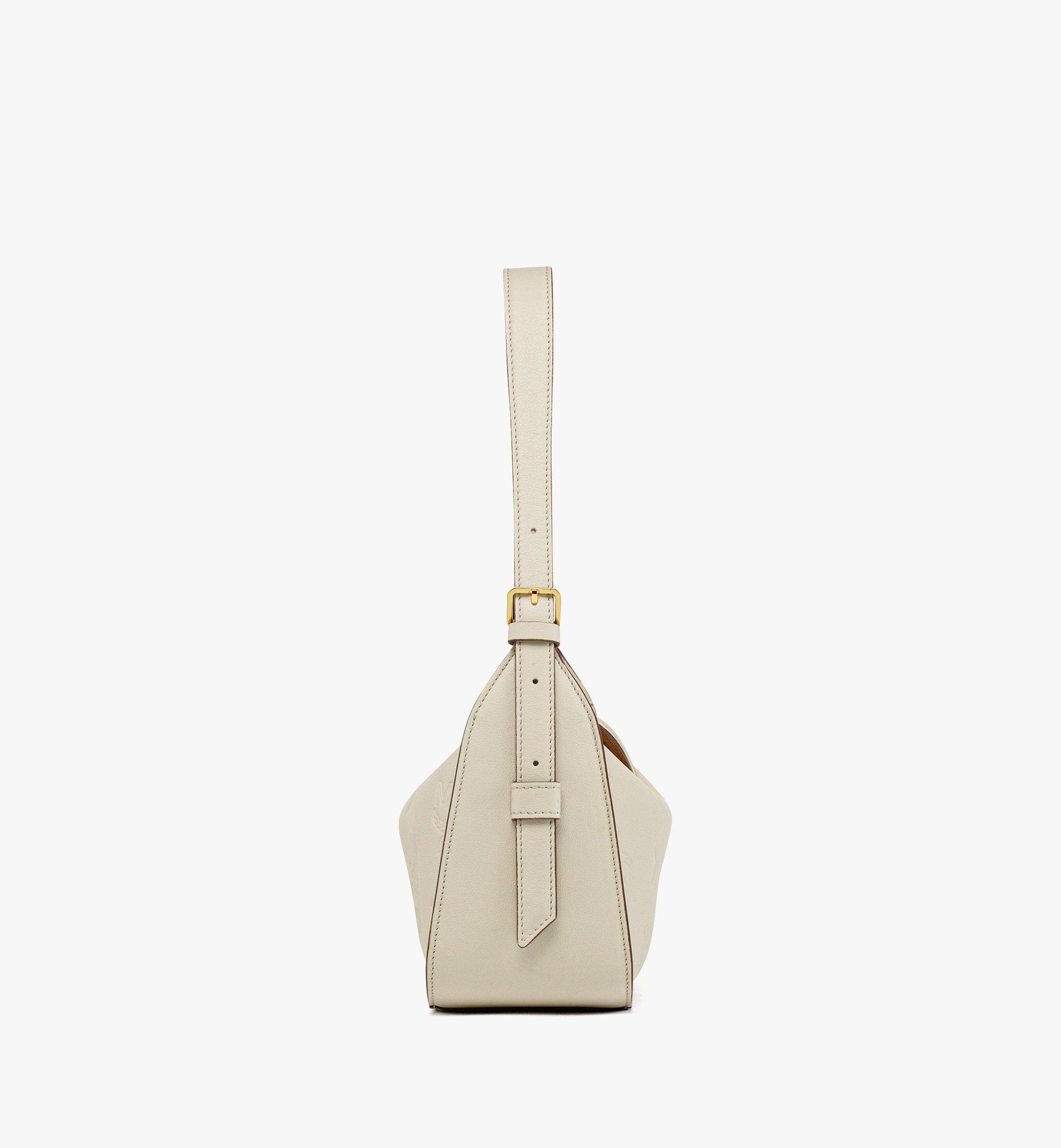 Aren Flap Hobo Bag in Embossed Monogram Leather - 2