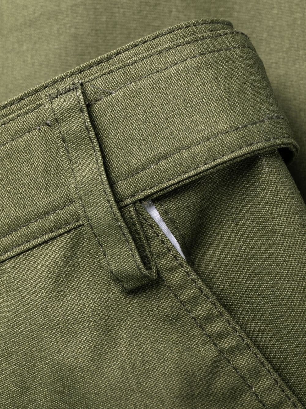 mid-rise wide-leg cotton trousers - 7
